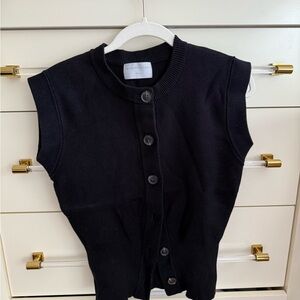 Modern Citizen Black Sleeveless Knit Top size S
